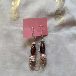 3/$15 Handmade one-of-a-kind red earrings